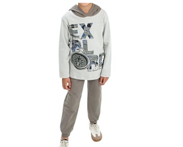 Conjunto Fashionk Infantil Masculino Moletom Capuz