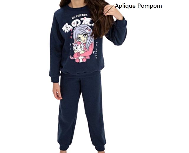 Conjunto Fashionk Infantil Feminina Moletom Calça