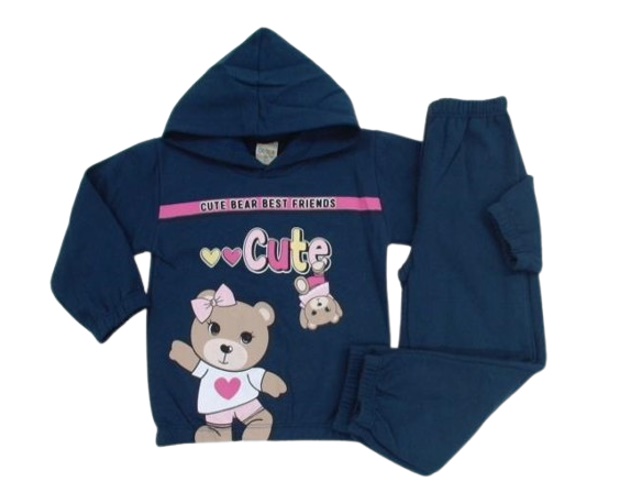 Conjunto Didiene Primeiros Passos Feminino Moletom Capuz Calça