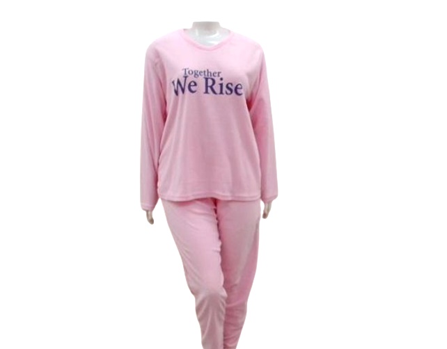 Pijama Anjomeu Adulto Extra Grande Feminina Manga Longa Soft