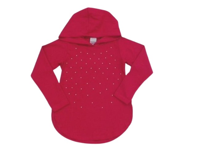 Blusa Pimentinha Infantil Feminina Manga Longa Malha Canelada Capuz
