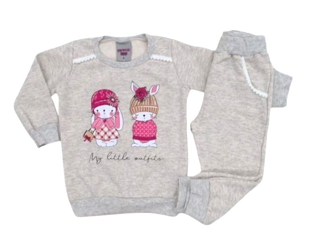 Conjunto Pimentinha Bebe Feminino Moletom Calça