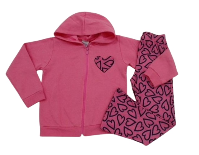 Conjunto Pimentinha Infantil Feminina Moletom Capuz Flare
