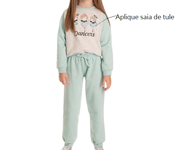 Conjunto Pimentinha Infantil Feminina Moletom Calça