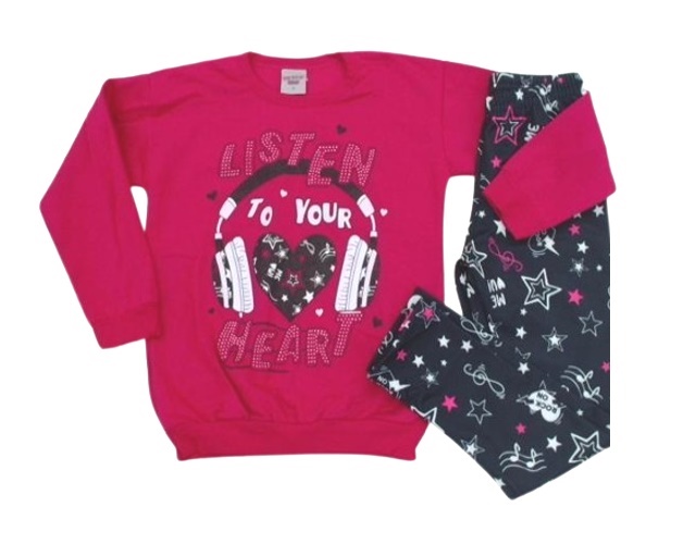 Conjunto Pimentinha Infantil Feminina Moletom Legging
