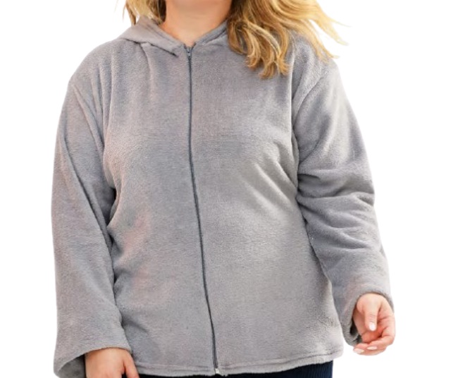 Jaqueta Bstar Adulto Extra Grande Feminina Peluciada Capuz