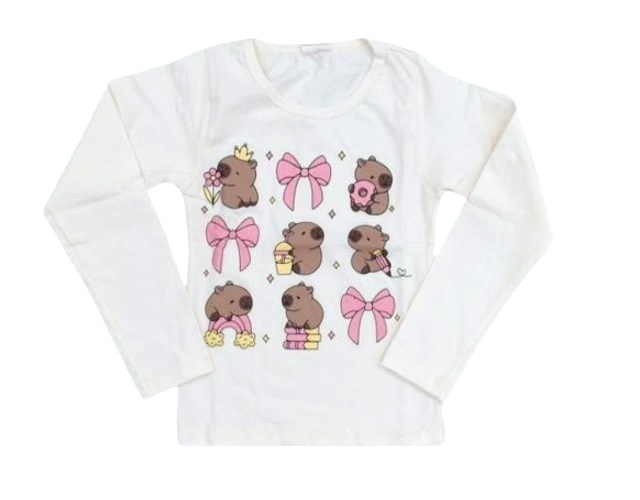 Blusa Jacks Infantil Feminina Manga Longa Cotton