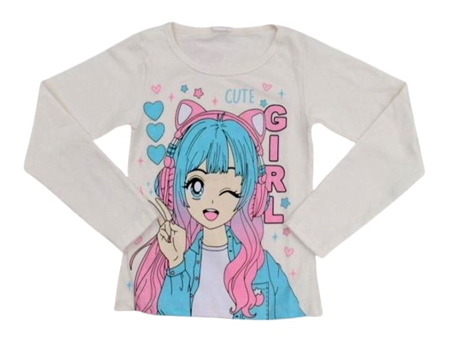 Blusa Jacks Juvenil Feminina Manga Longa Cotton