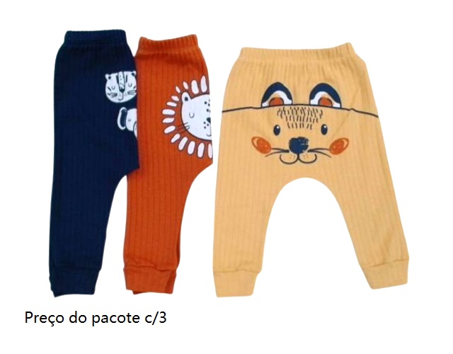 Mijão Petutinha Bebe Masculino Suedine Canelada S/pé (c/3)