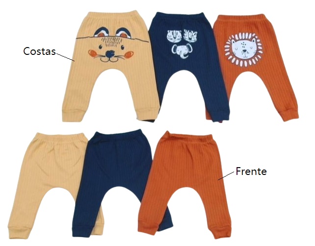 Mijão Petutinha Bebe Masculino Suedine Canelada S/pé (c/3)