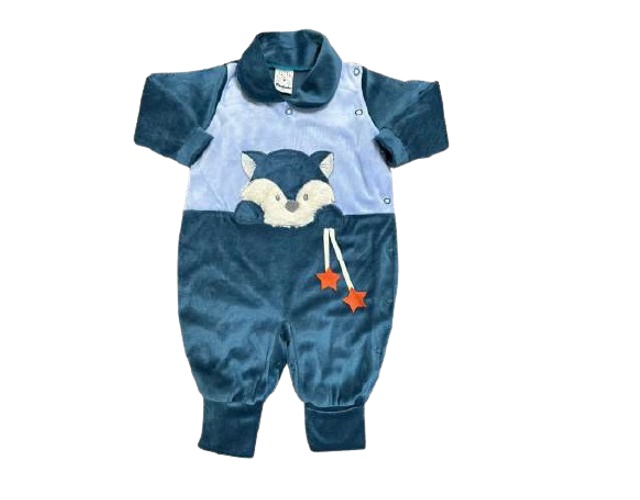 Macacão Petutinha Bebe Masculino Longo Plush Pé Reversíve