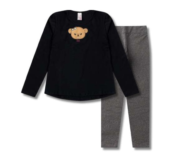 Conjunto Anale Juvenil Feminino Manga Longa Cotton Legging