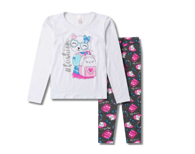 Conjunto Anale Juvenil Feminino Manga Longa Cotton Legging