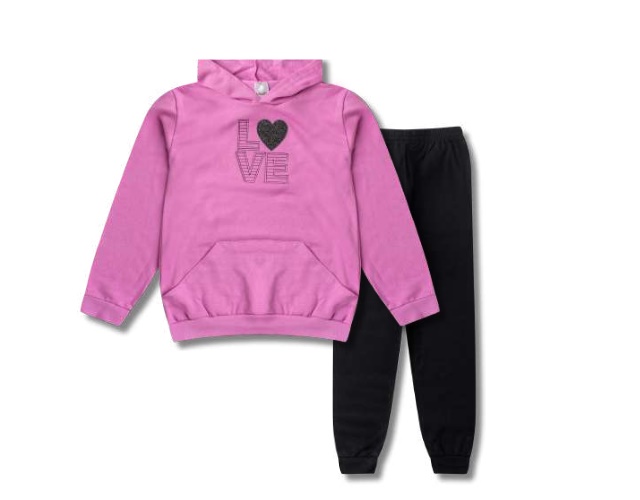 Conjunto Anale Juvenil Feminina Moletom Capuz Calça