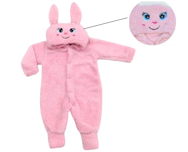 Macacão Bebebrincalhao Bebe Feminino Longo Sherpa Capuz