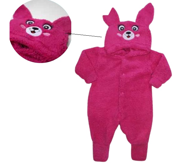 Macacão Bebebrincalhao Bebe Feminino Longo Sherpa Capuz