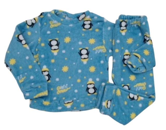 Pijama Minegirl Infantil Masculino Peluciado Estampado