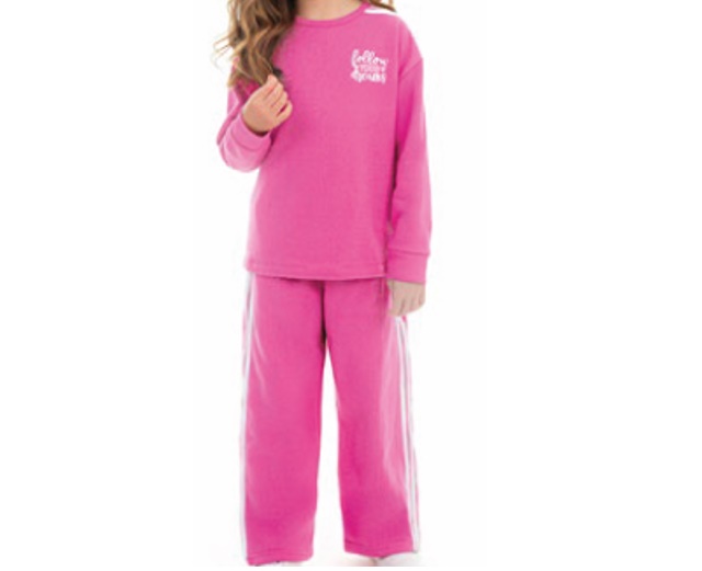 Conjunto Jaki Infantil Feminina Moletom Wide Leg