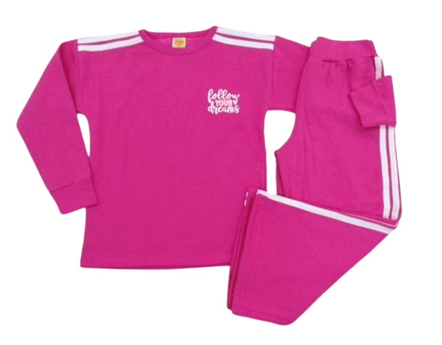Conjunto Jaki Infantil Feminina Moletom Wide Leg