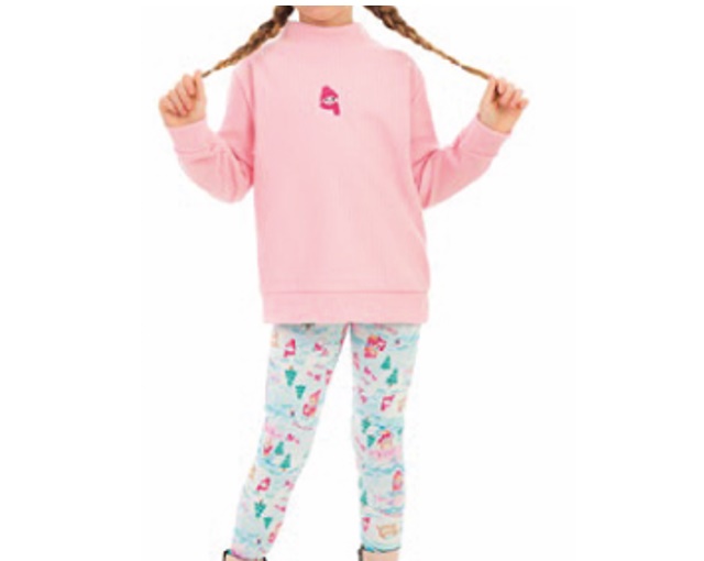 Conjunto Jaki Infantil Feminina Bouclé Canelada Legging