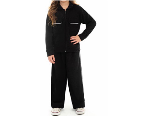 Conjunto Jaki Infantil Feminina Bouclé Zíper Wide Leg