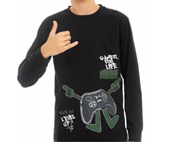 Camiseta Jaki Juvenil Masculina Manga Longa Malha