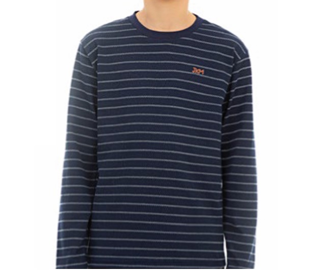 Camiseta Jaki Juvenil Masculina Manga Longa Malha Listrada