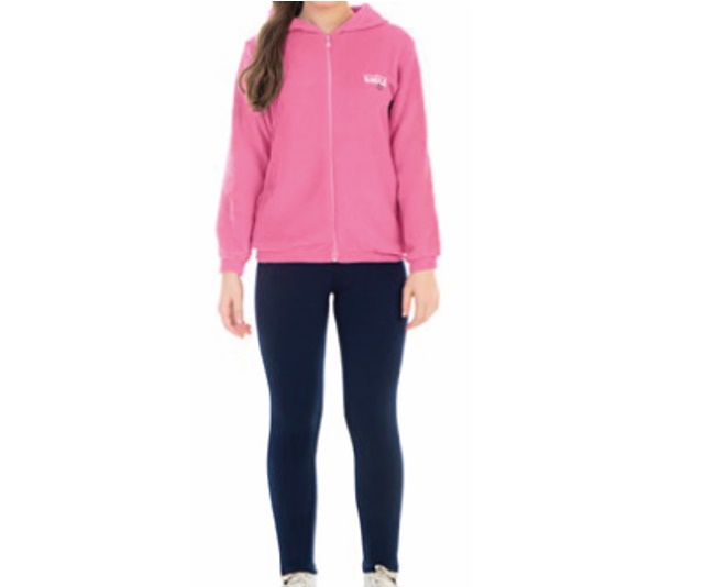 Conjunto Jaki Juvenil Feminina Fleece Capuz Legging