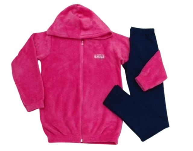 Conjunto Jaki Juvenil Feminina Fleece Capuz Legging