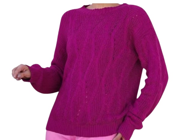 Blusa Oliveira Adulto Feminina Lã/Acrilico Trabalhada