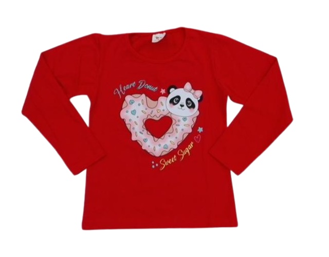 Blusa Pituki Infantil Feminina Manga Longa Cotton