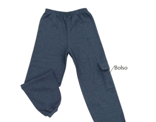 Calça Pituki Juvenil Masculina Moletom 1bolso Lateral Cargo