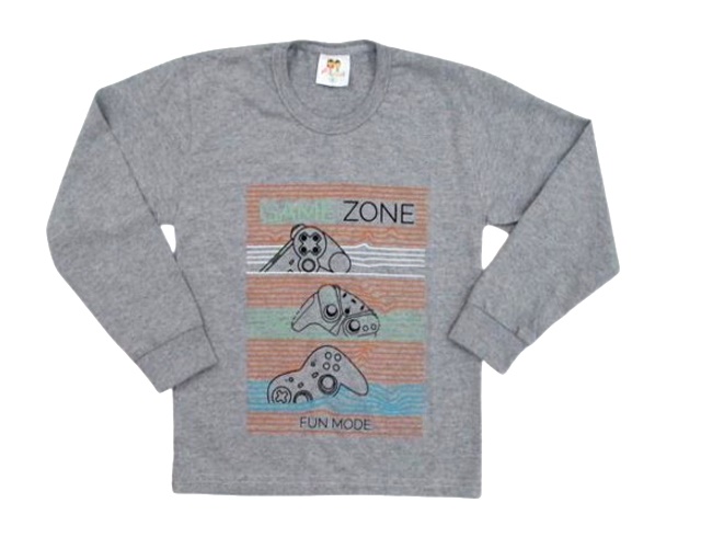 Camiseta Pituki Infantil Masculina Manga Longa Malha