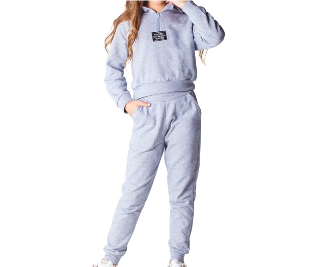 Conjunto Minhaflor Juvenil Feminina Moletom Cropped Capuz Calça