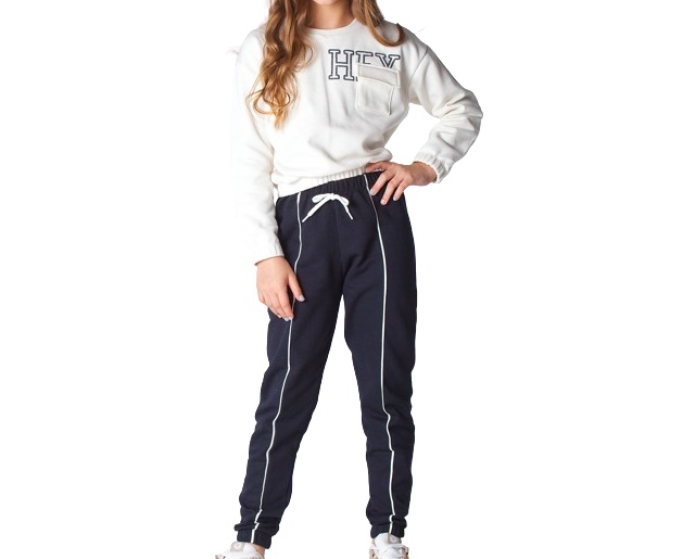 Conjunto Minhaflor Juvenil Feminina Moletom Cropped Calça