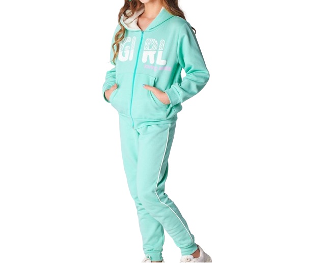 Conjunto Minhaflor Juvenil Feminina Moletom Capuz Calça