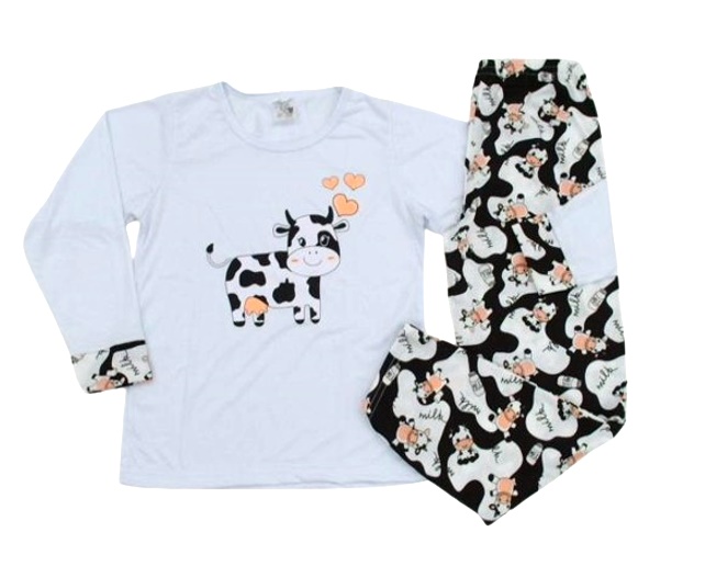 Pijama Anjodossonhos Infantil Feminino Manga Longa Malha Pv Calça