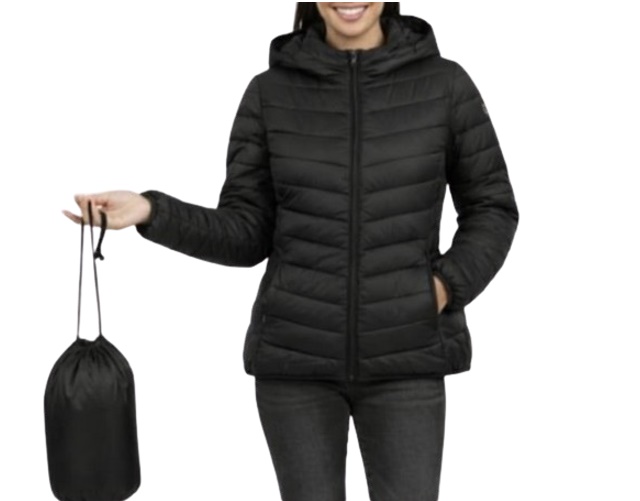 Jaqueta Center Adulto Feminina Nylon Matelassê Capuz