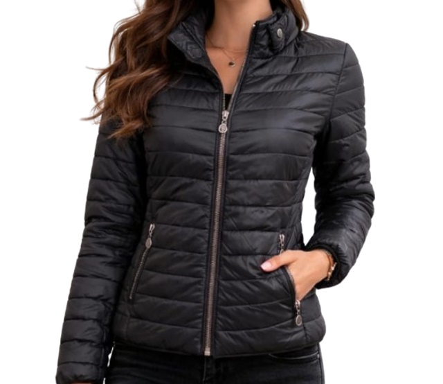 Jaqueta Center Adulto Feminina Nylon Matelassê Zíper