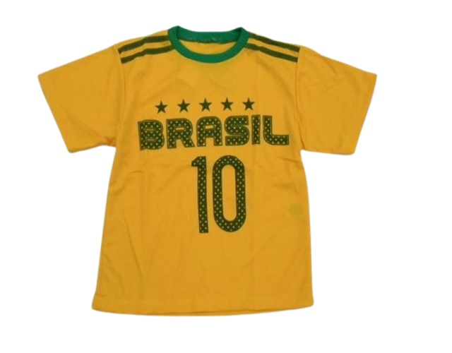 Camiseta Lulian Infantil Unissex Manga Curta Poliéster Brasil