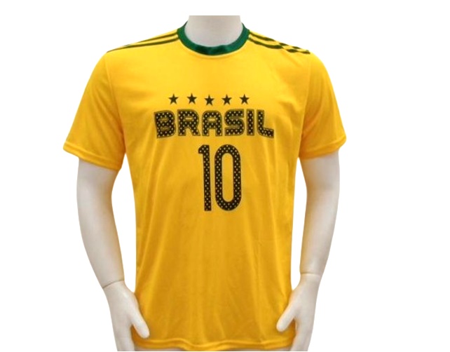 Camiseta Lulian Adulto Masculino Manga Curta Poliéster Brasil