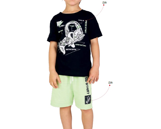 Conjunto Viston Infantil Masculino Manga Curta Malha