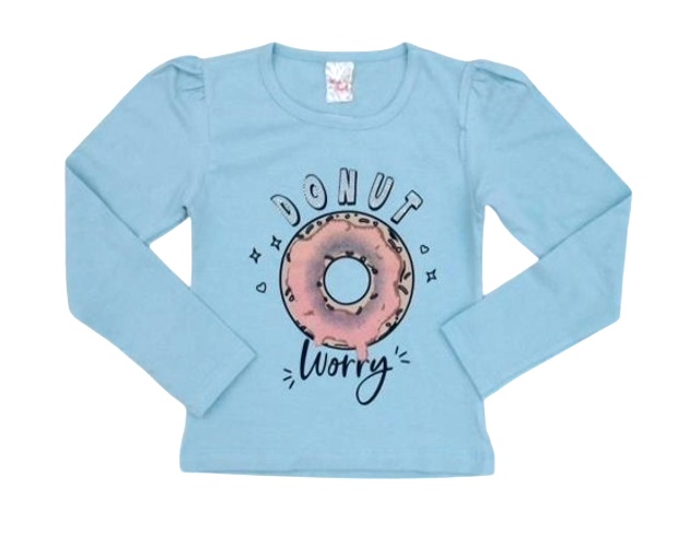 Blusa Minimundo Infantil Feminina Manga Longa Cotton