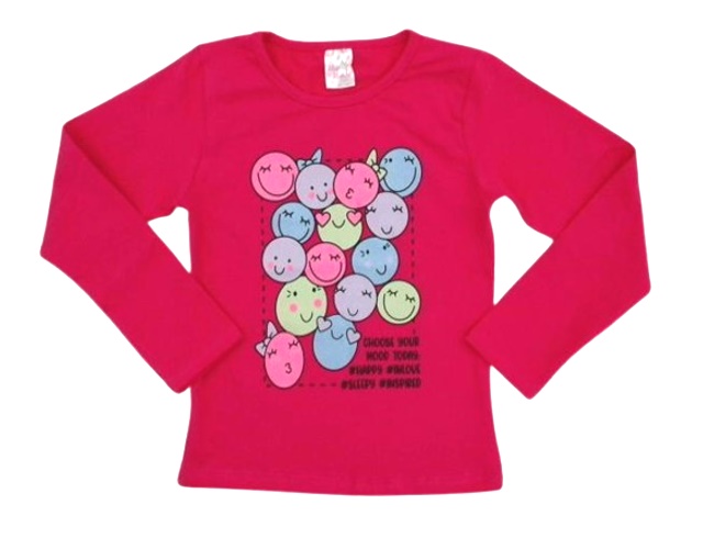 Blusa Minimundo Juvenil Feminina Manga Longa Cotton
