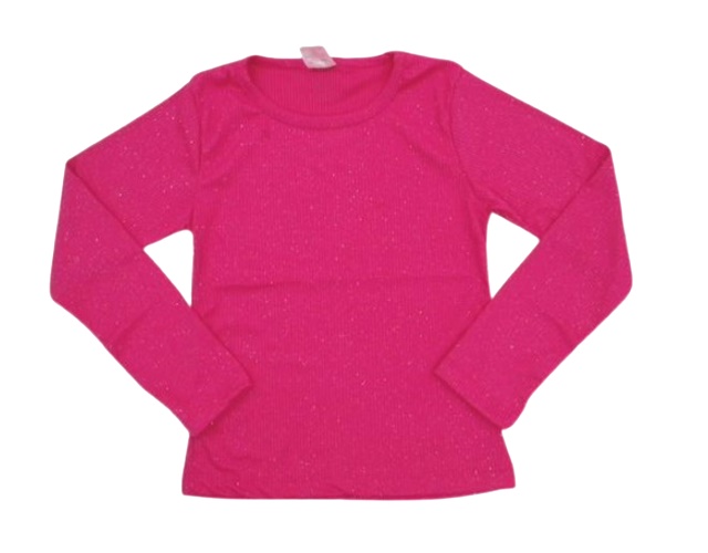 Blusa Minimundo Juvenil Feminina Manga Longa Poliéster Canelada Glitter