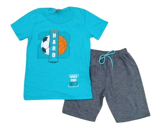 Conjunto Wkids Infantil Masculino Manga Curta Malha