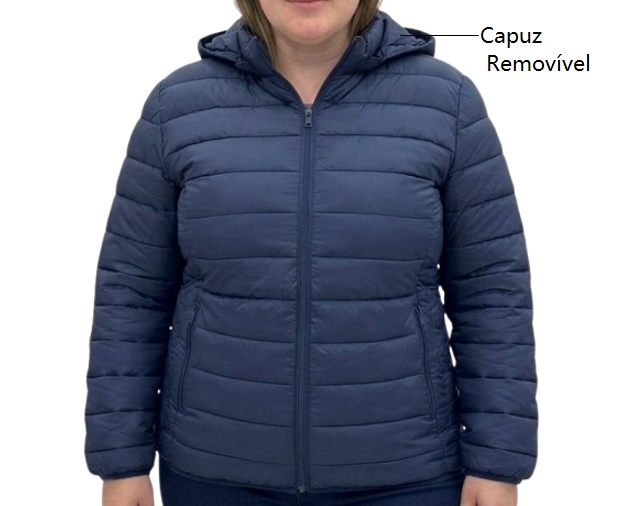 Jaqueta Grandbazar Adulto Extra Grande Feminina Matelassê Capuz
