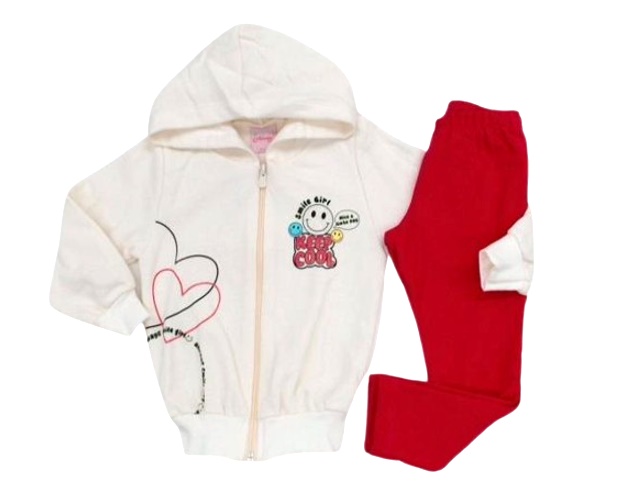 Conjunto Wilbertex Primeiros Passos Feminino Moletom Capuz Legging