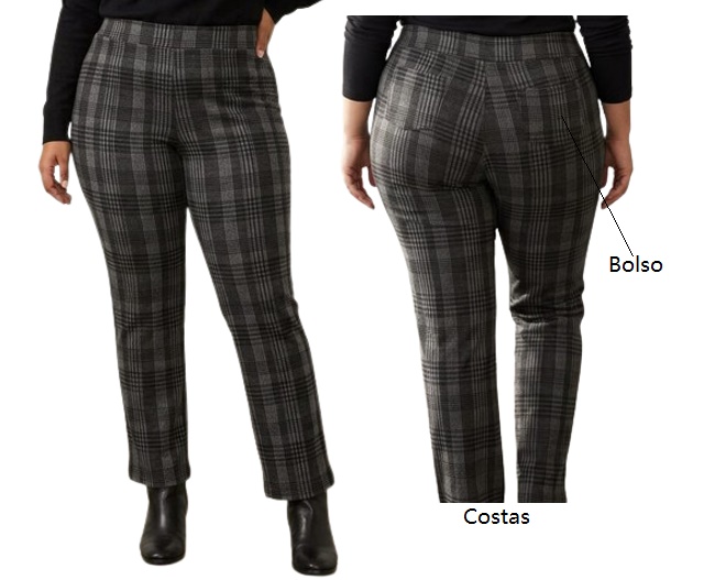 Calça Exportline Adulto Extra Grande Feminina Jacquard Xadrez