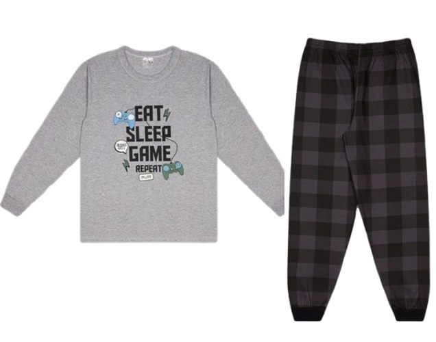 Pijama Catolele Juvenil Masculino Manga Longa Malha